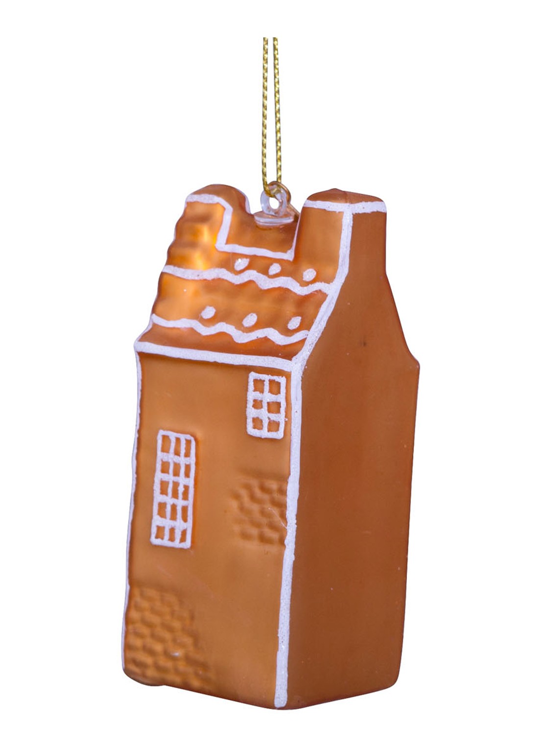 Vondels Peperkoek Grachtenpand kersthanger 8,5 cm - detail 3 bruin