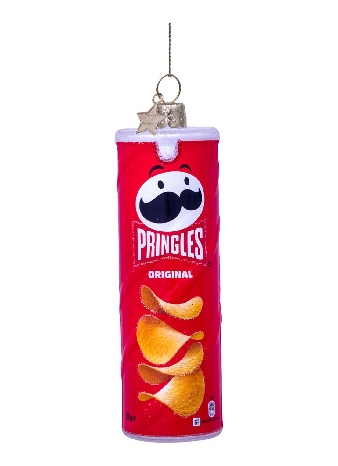 Vondels Pringles Original kersthanger 12 cm - voorkant rood