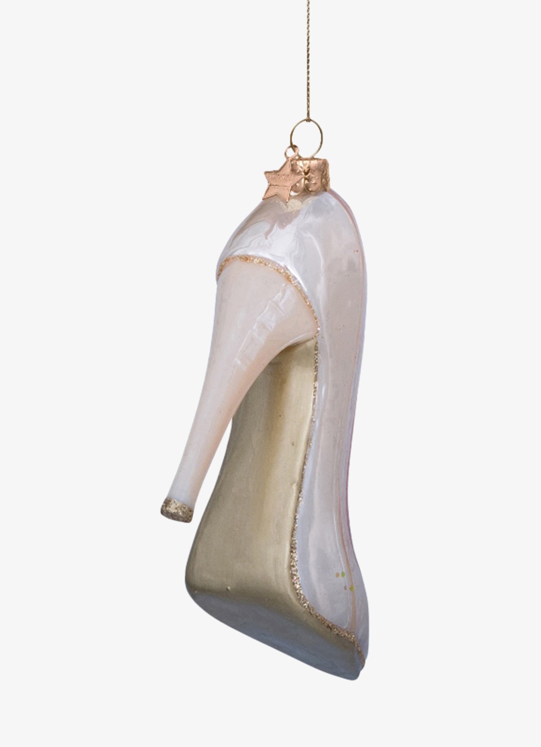 Vondels Pump kersthanger 10 cm - achterkant 2 goud