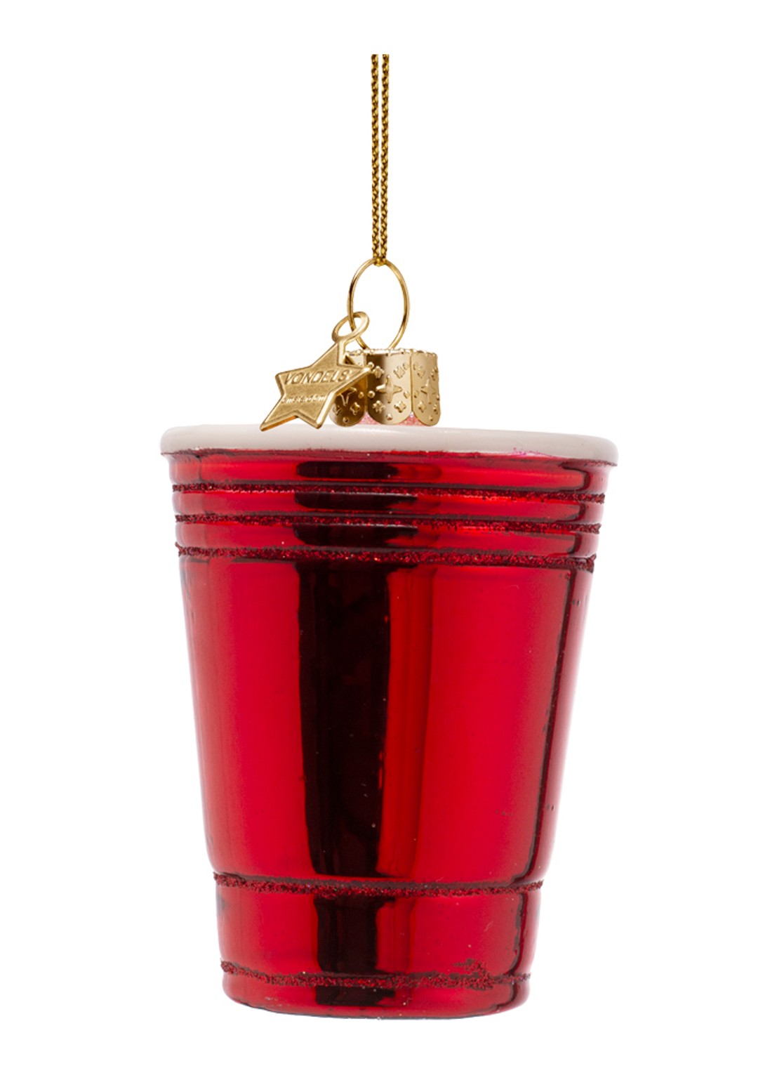 Vondels Red cup 8 cm - achterkant rood