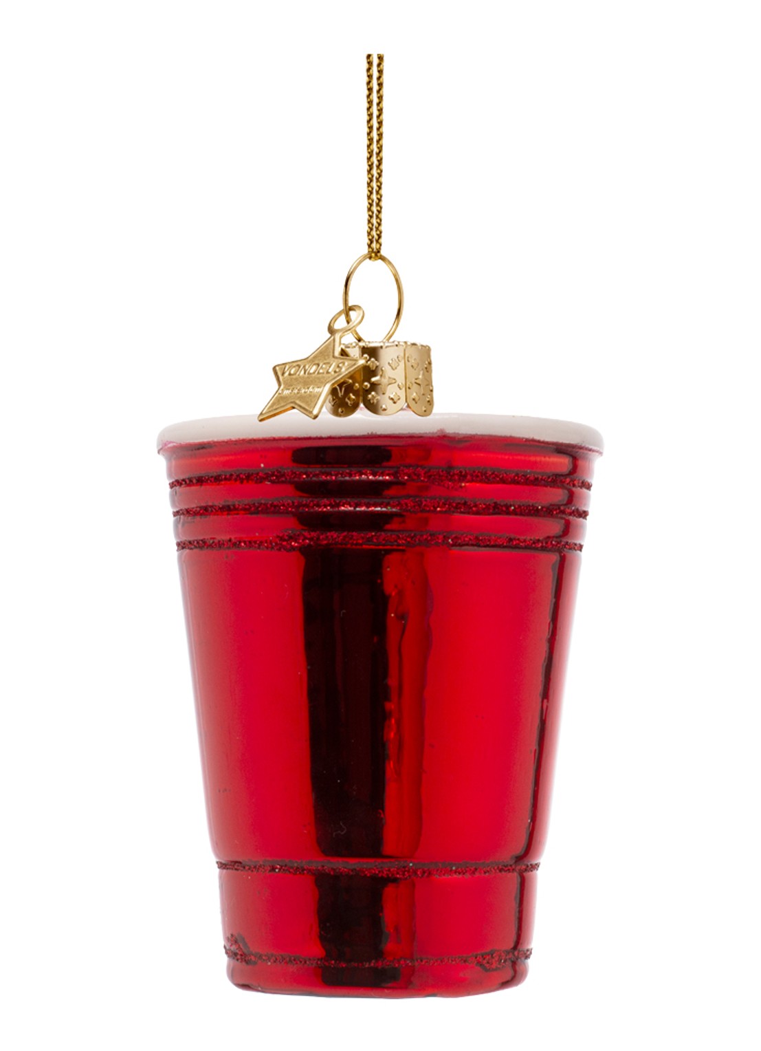 Vondels Red cup 8 cm - voorkant 2 rood