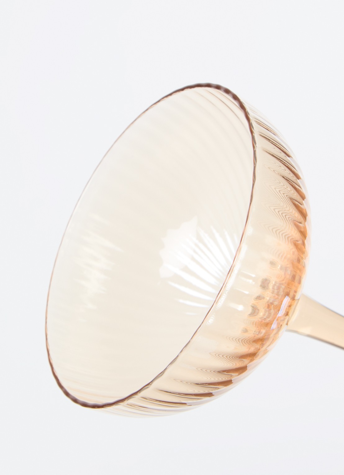 Vondels Ripple Luster champagne glas 15 cl set van 2 - detail oranje