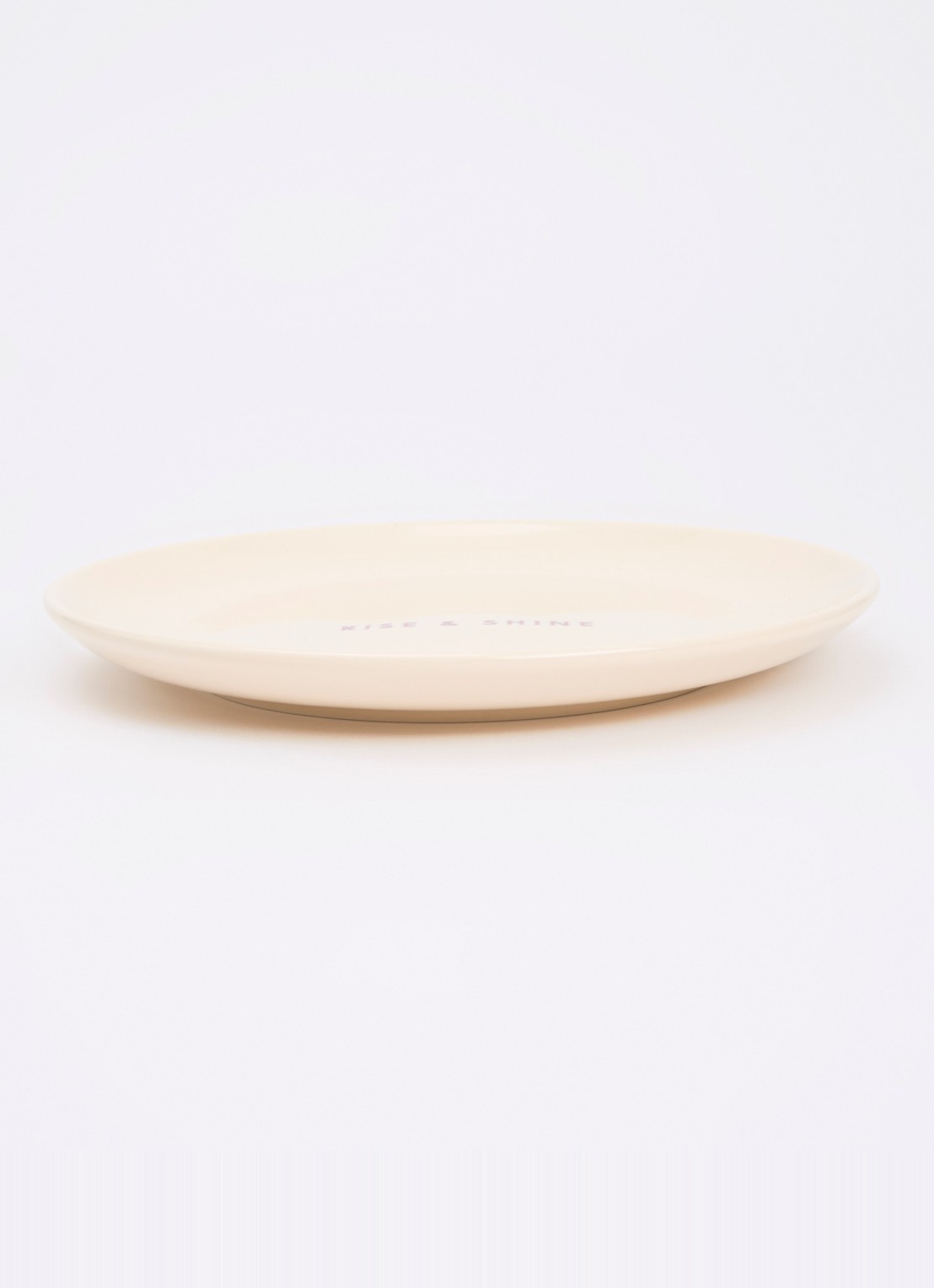 Vondels Rise & Shine ontbijtbord 22 cm - voorkant 2 beige