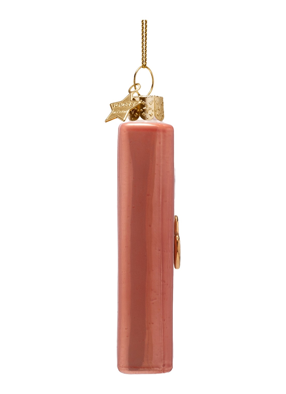 Vondels Roddel Dagboek kersthanger 8,5 cm - detail oudroze