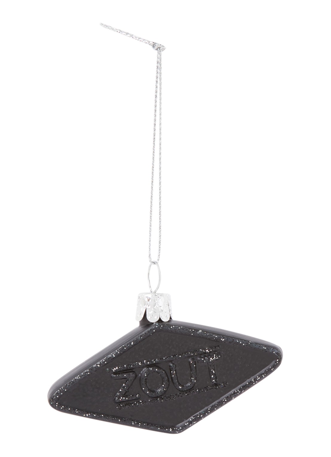 Vondels Salt Liquorice kersthanger 5 cm - voorkant zwart