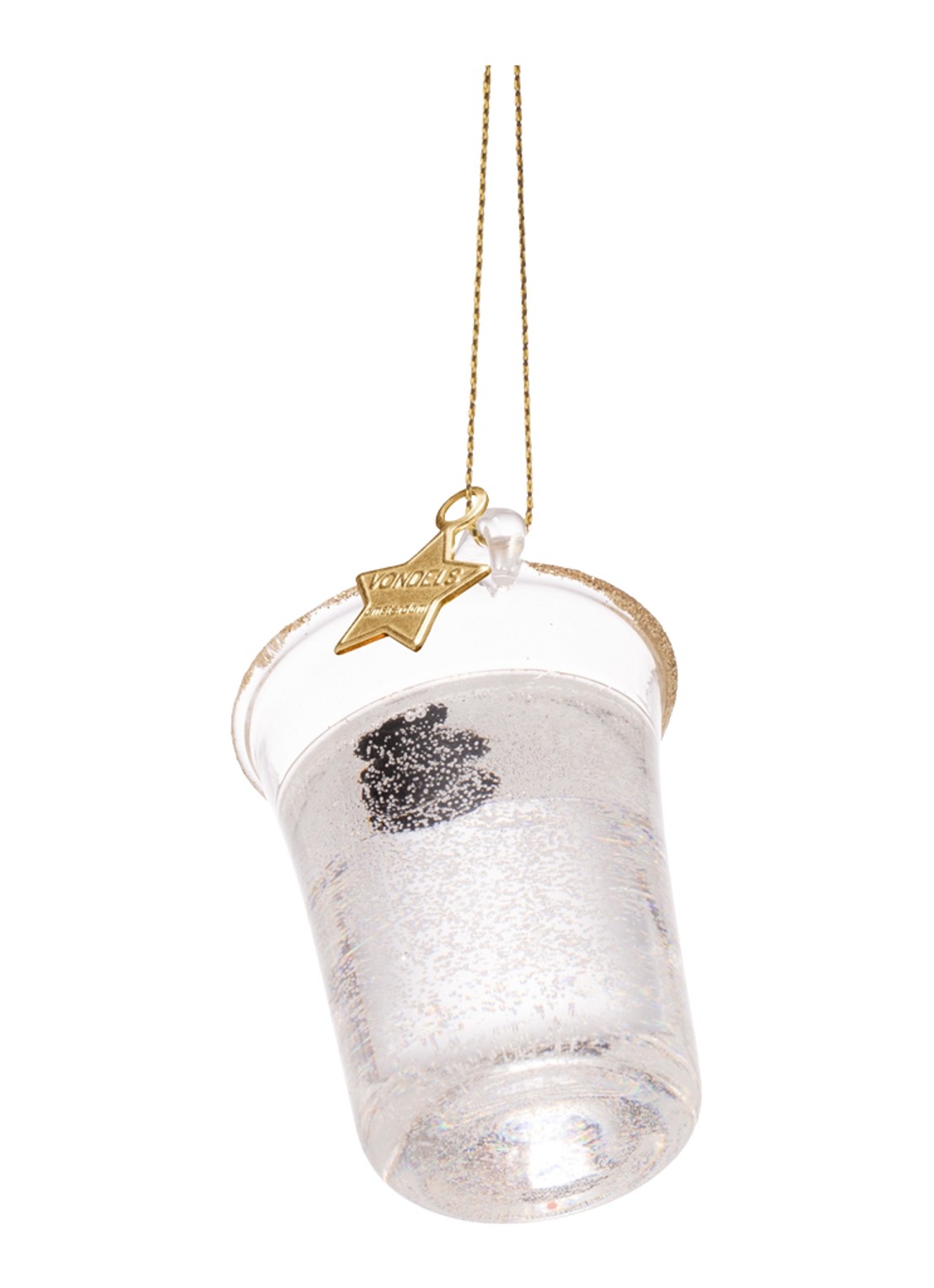 Vondels Sambuca Shot kersthanger 5,5 cm - detail 2 transparant