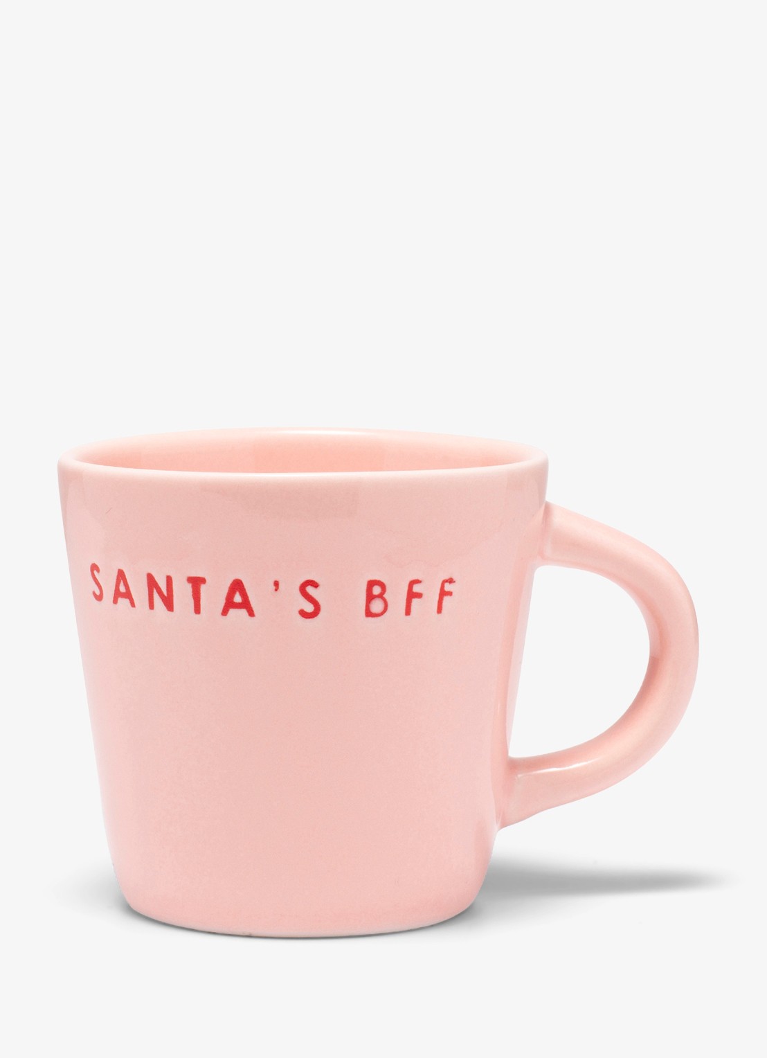 Vondels Santa's BFF espressokopje 8 cl - voorkant lichtroze