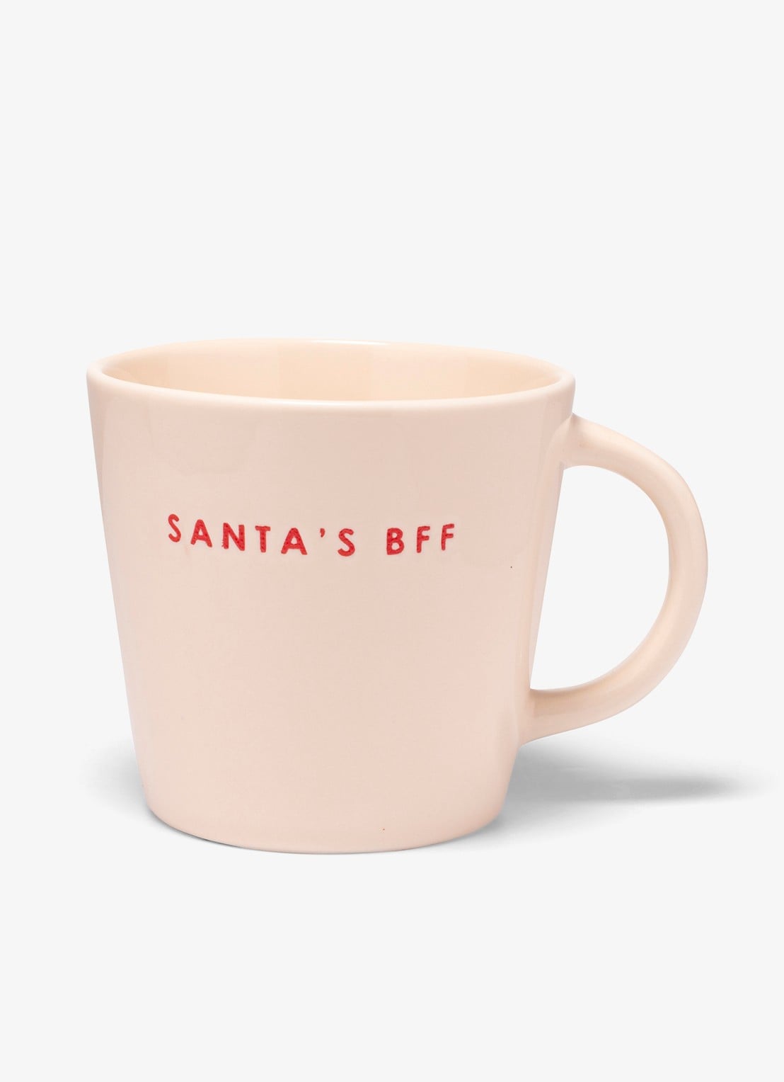 Vondels Santa's BFF mok 25 cl - voorkant lichtroze