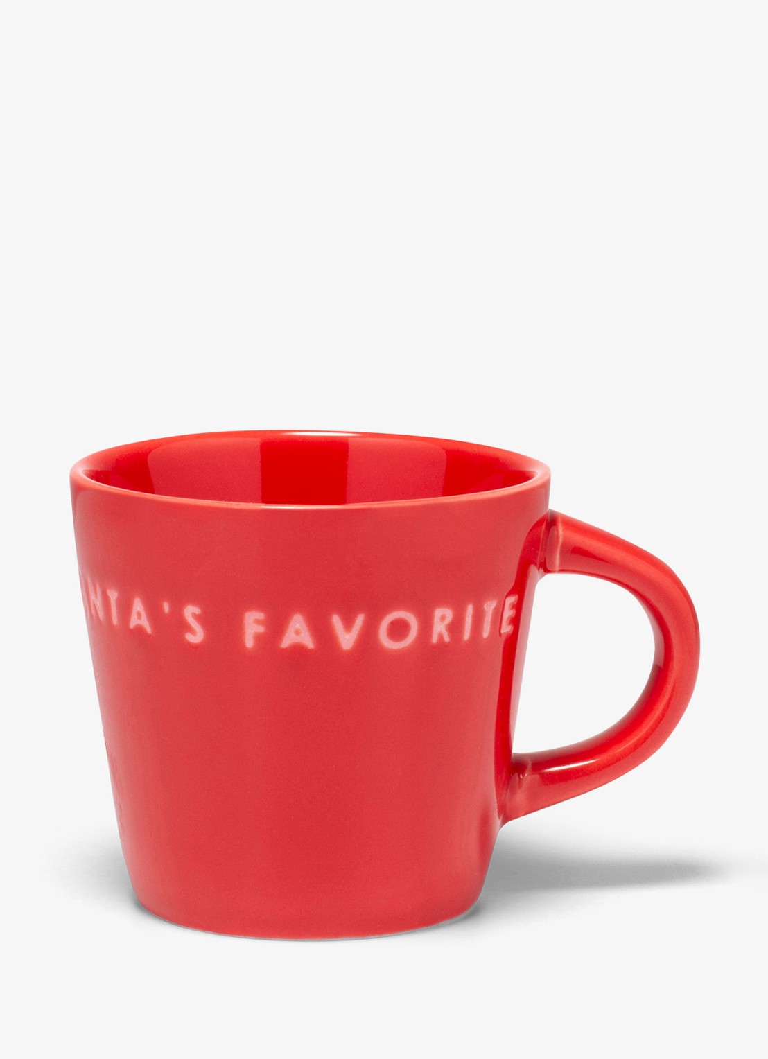 Vondels Santa's Favorite espressokopje 8 cl - voorkant rood