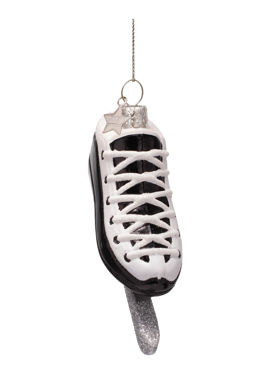 Vondels Schaats kersthanger 5 cm - detail zwart