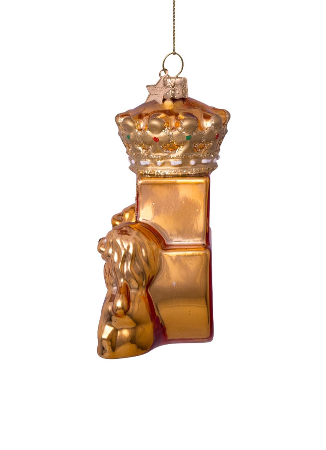 Vondels Schild van Rotterdam kersthanger 10 cm - detail 3 goud