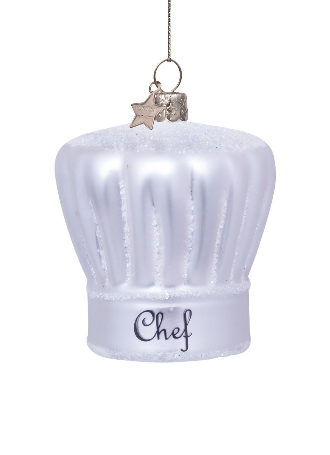 Vondels silver chef's hat H7cm - voorkant multicolor
