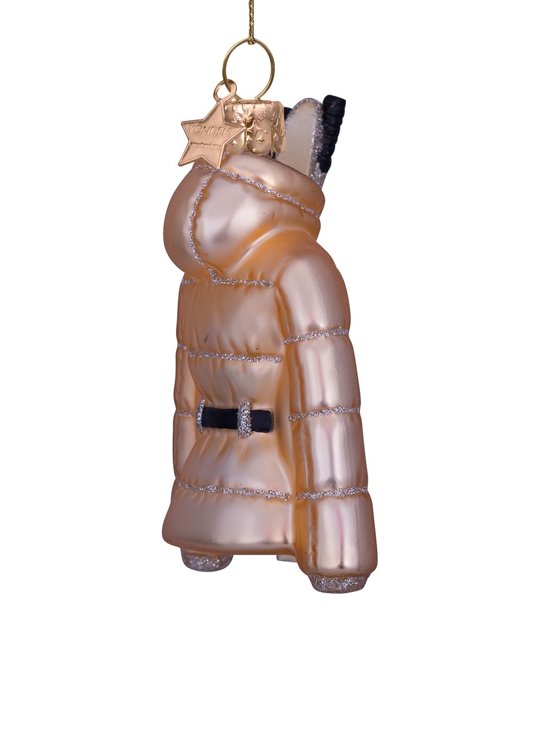 Vondels Ski-jas kersthanger 10,5 cm - detail 2 goud