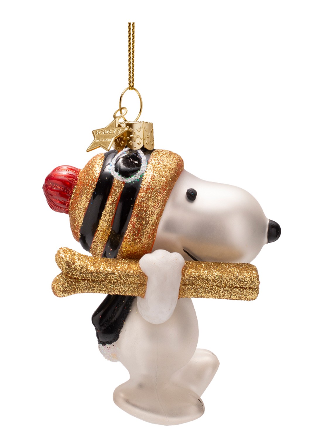 Vondels Skies Snoopy kersthanger 9,5 cm - detail 4 wit