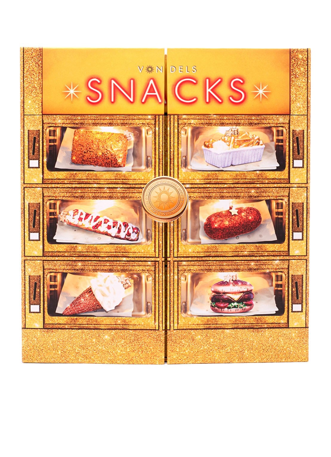 Vondels Snackbox kersthanger set van 6 - voorkant 4 multicolor