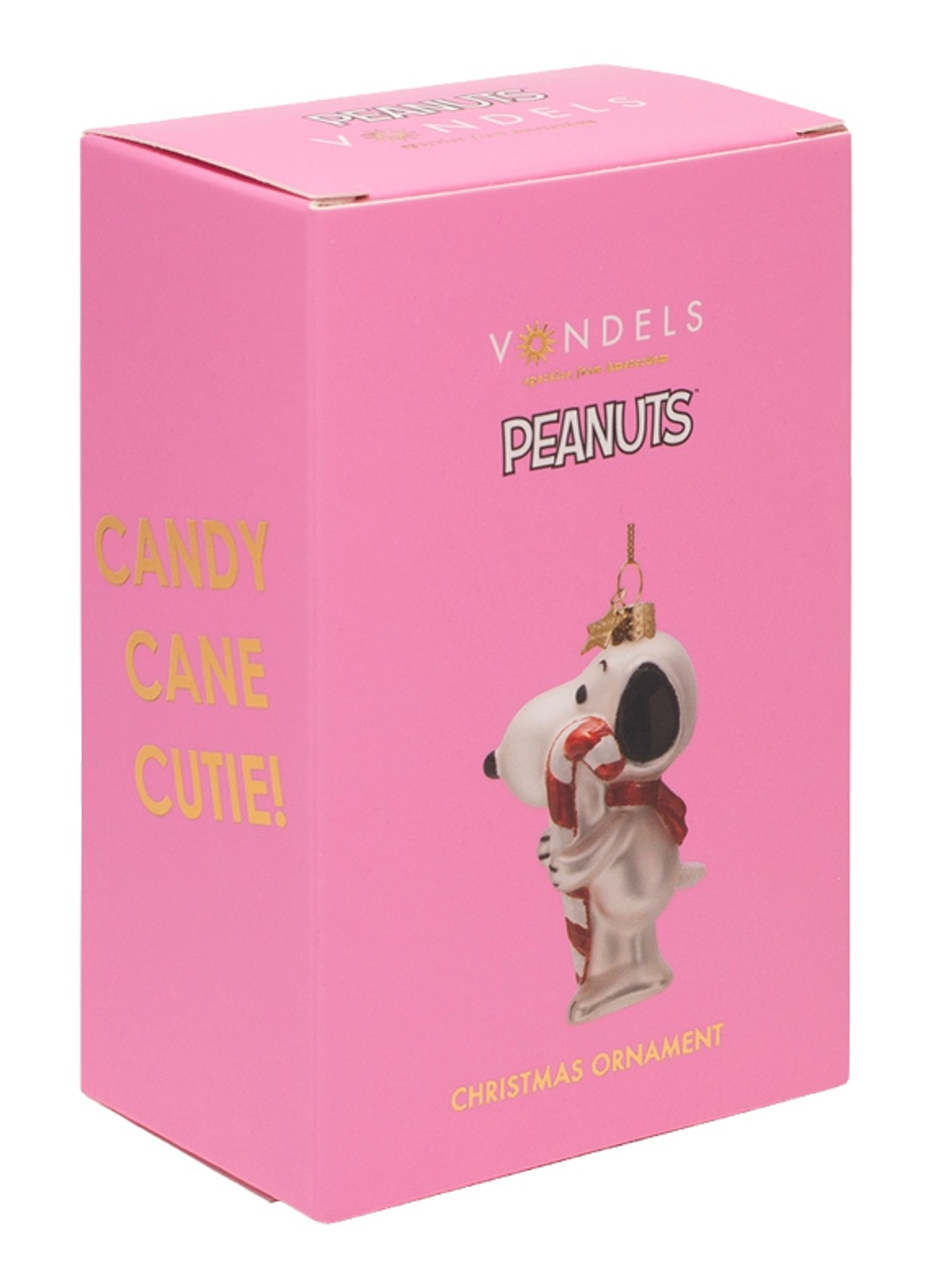 Vondels Snoopy Candy Cane kersthanger 11 cm - detail 4 wit