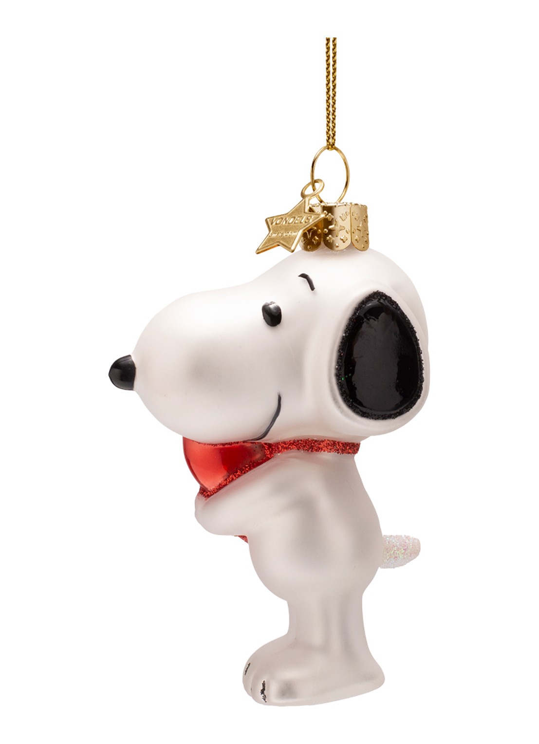 Vondels Snoopy Hart kersthanger 11 cm - detail 3 wit