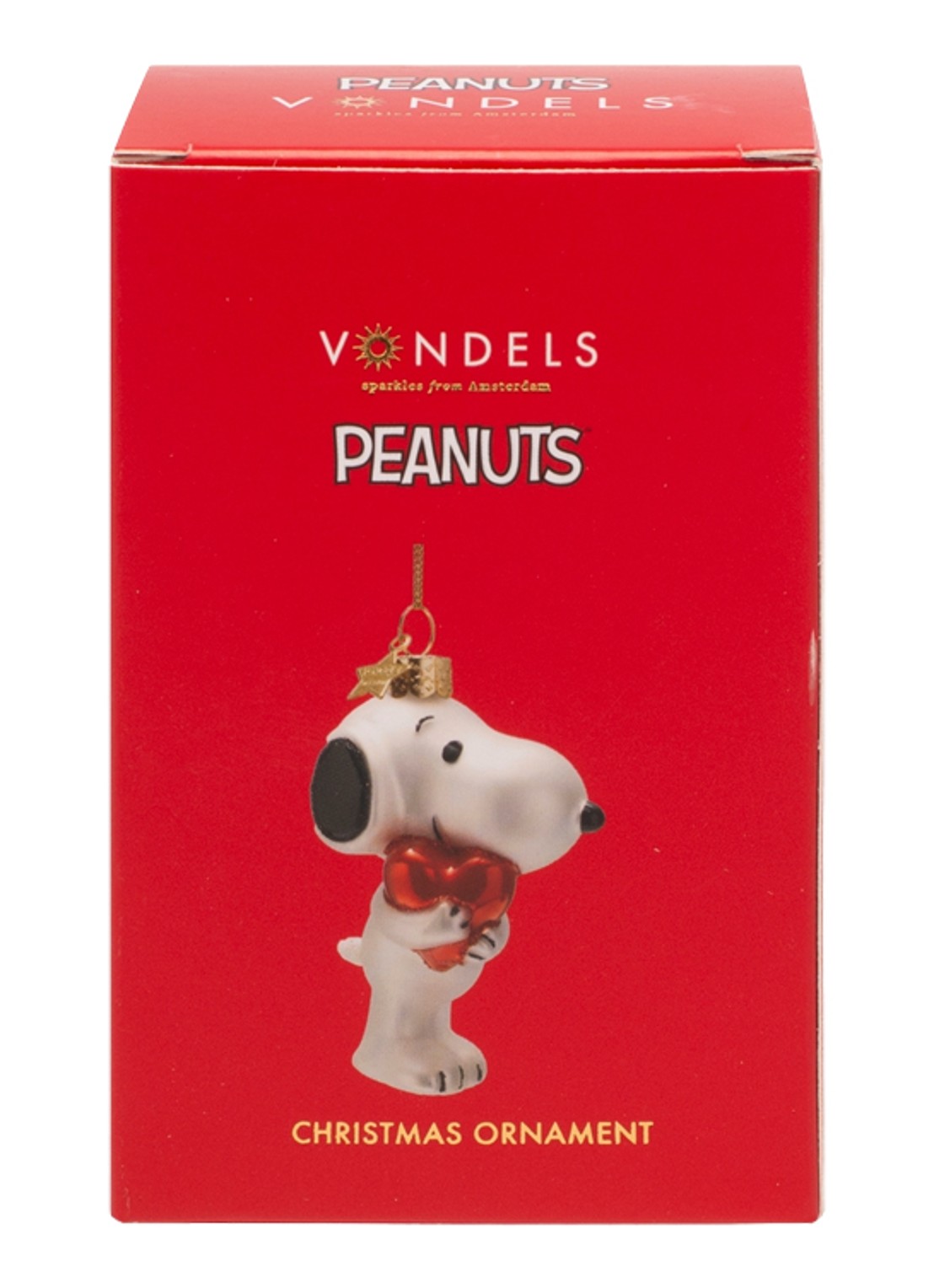 Vondels Snoopy Hart kersthanger 11 cm - detail 5 wit