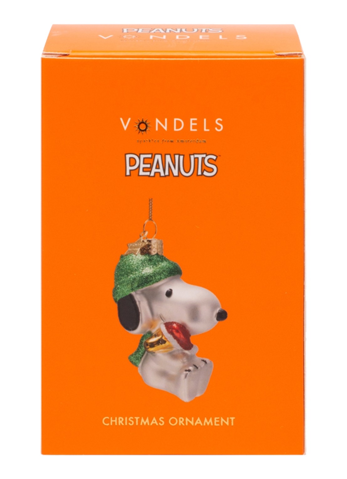 Vondels Snoopy Woodstock kersthanger 11 cm - detail 4 donkergroen