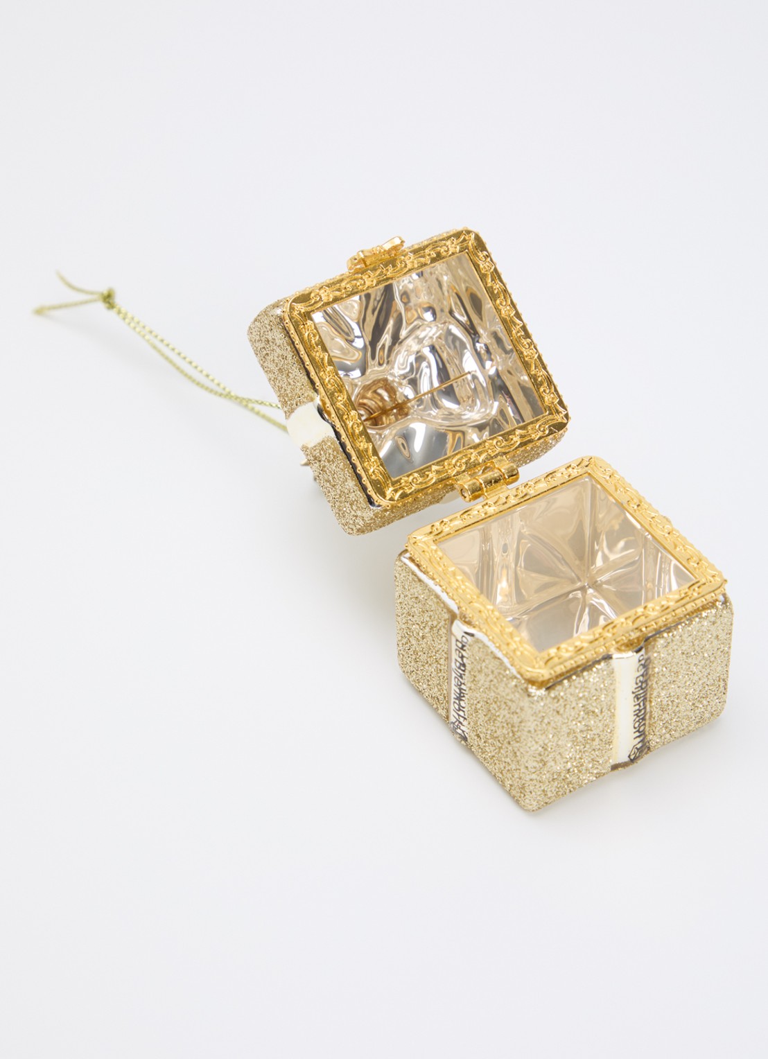 Vondels Special Bijenkorf cadeau kersthanger 6 cm - detail goud