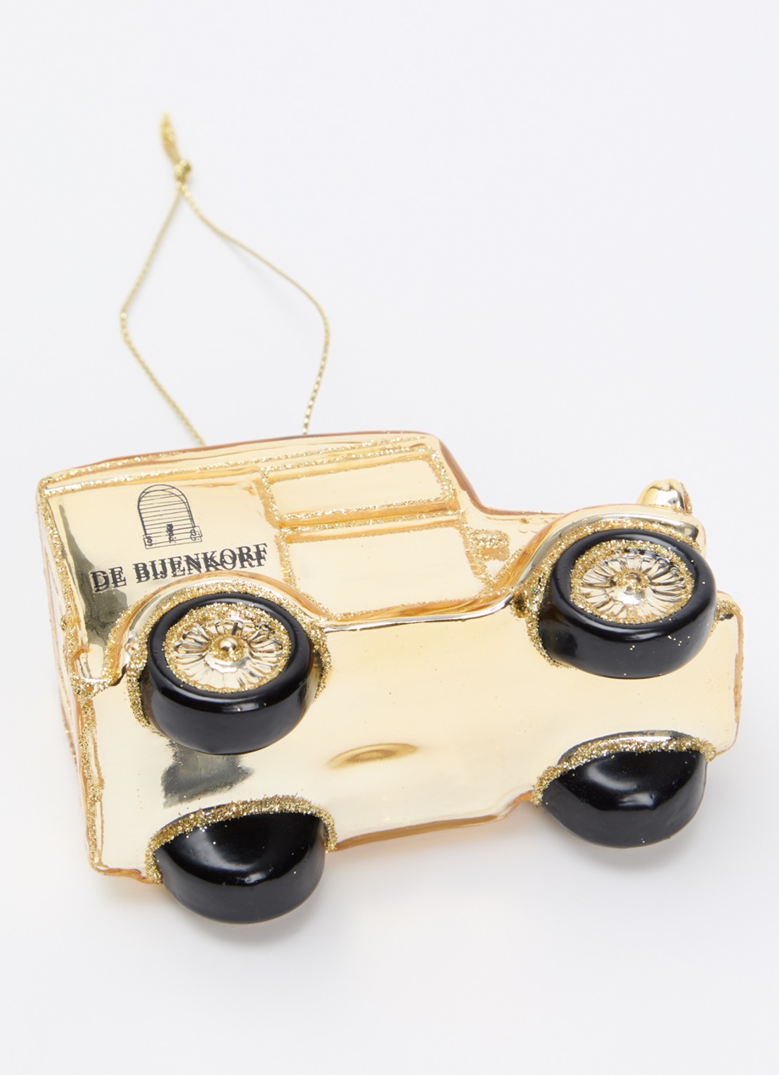 Vondels Special Bijenkorf wagen kersthanger 7 cm - detail goud