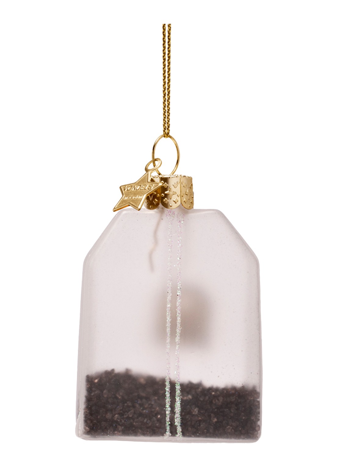 Vondels Spill The Tea Time Theezakje kersthanger 7,5 cm - achterkant 3 transparant