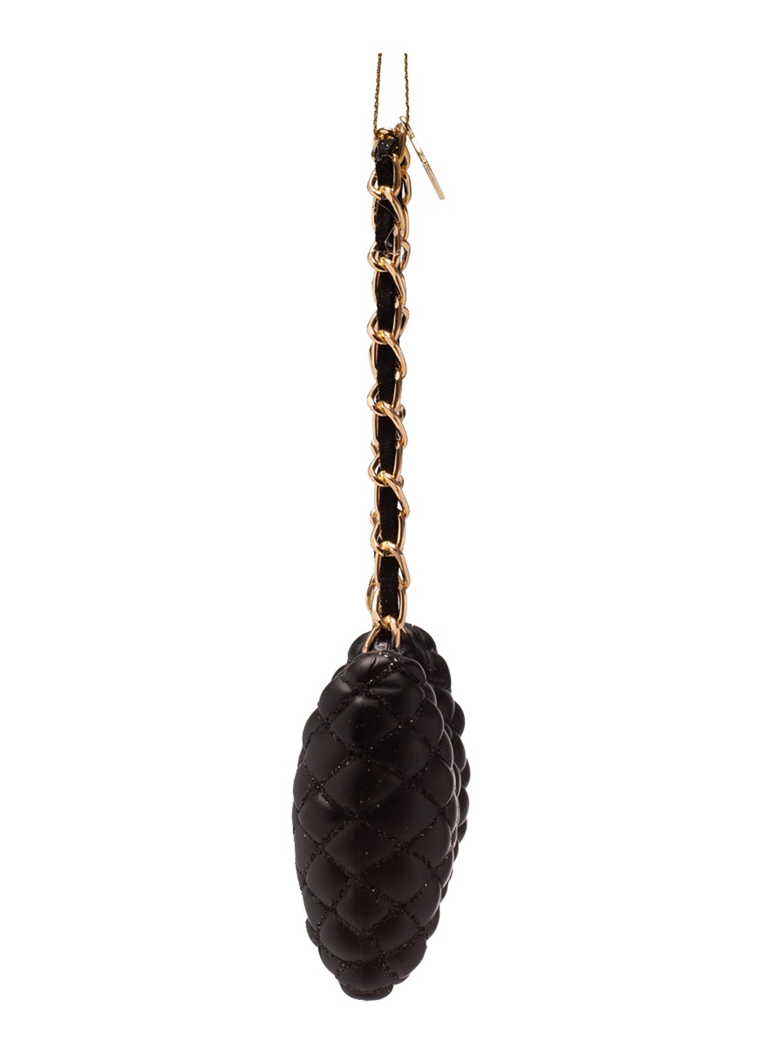 Vondels Strik Handtas kersthanger 7 cm - detail 3 zwart