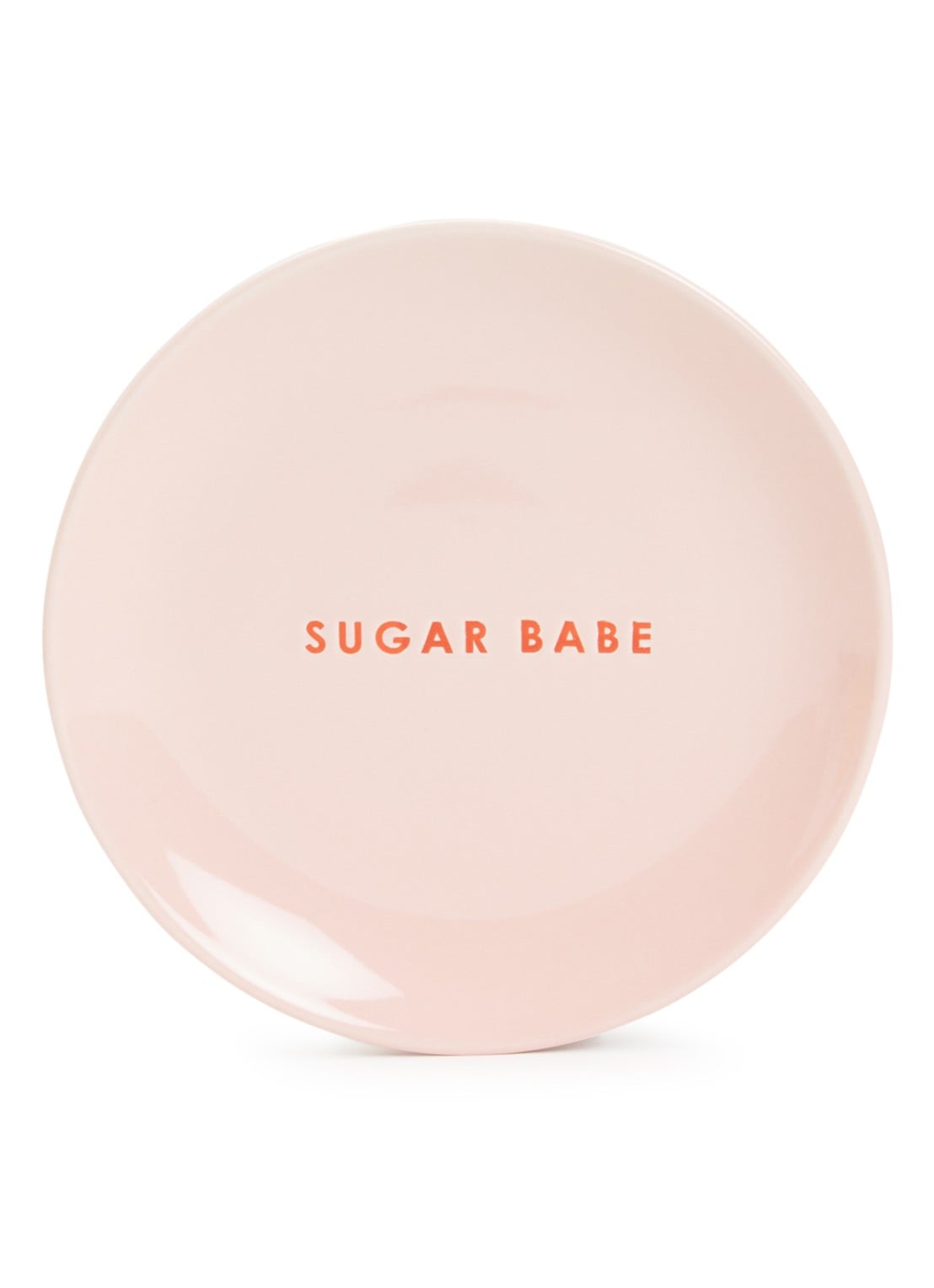 Vondels Sugar Babe gebaksbordje 16 cm - voorkant roze