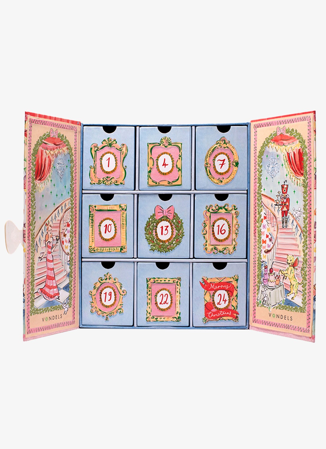 Vondels Susannah Garrod adventskalender - 9 dagen - voorkant 2 rood