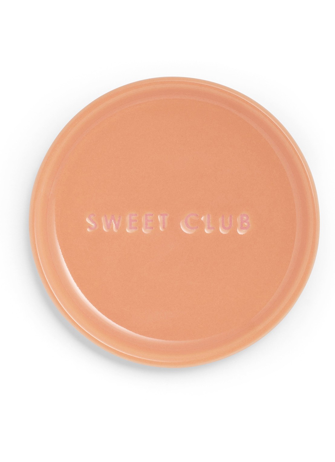 Vondels Sweet Club gebaksbordje 8,5 cm - voorkant 2 oranje