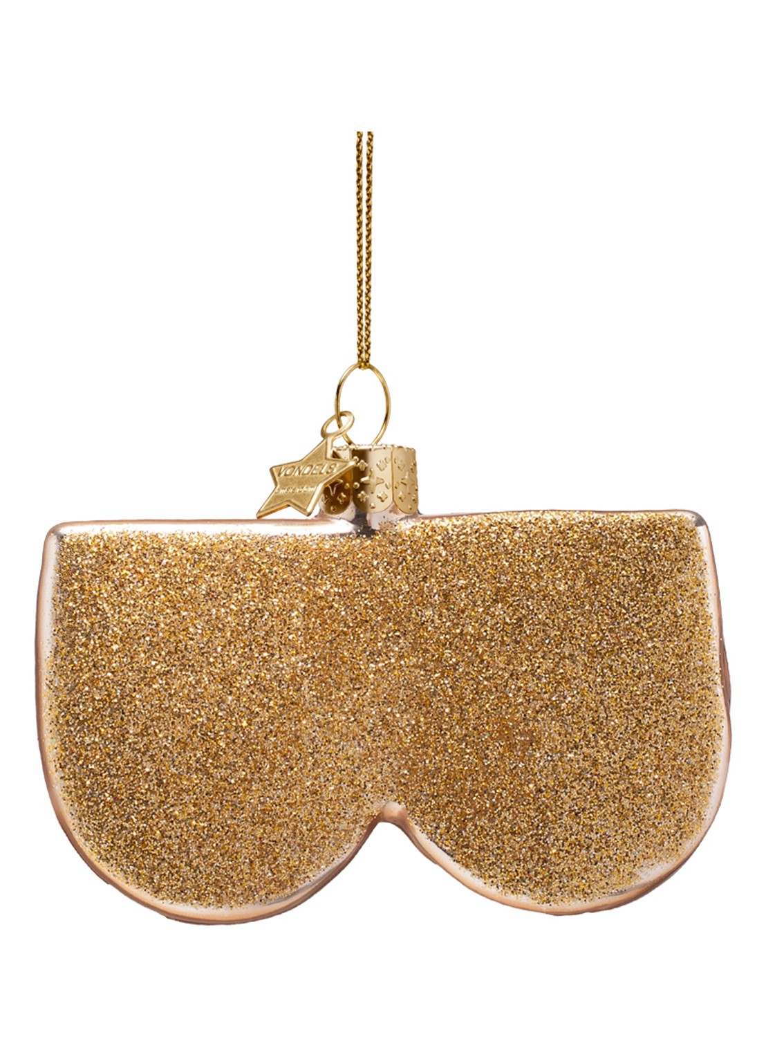 Vondels Tanline kersthanger 6 cm - achterkant 3 bruin