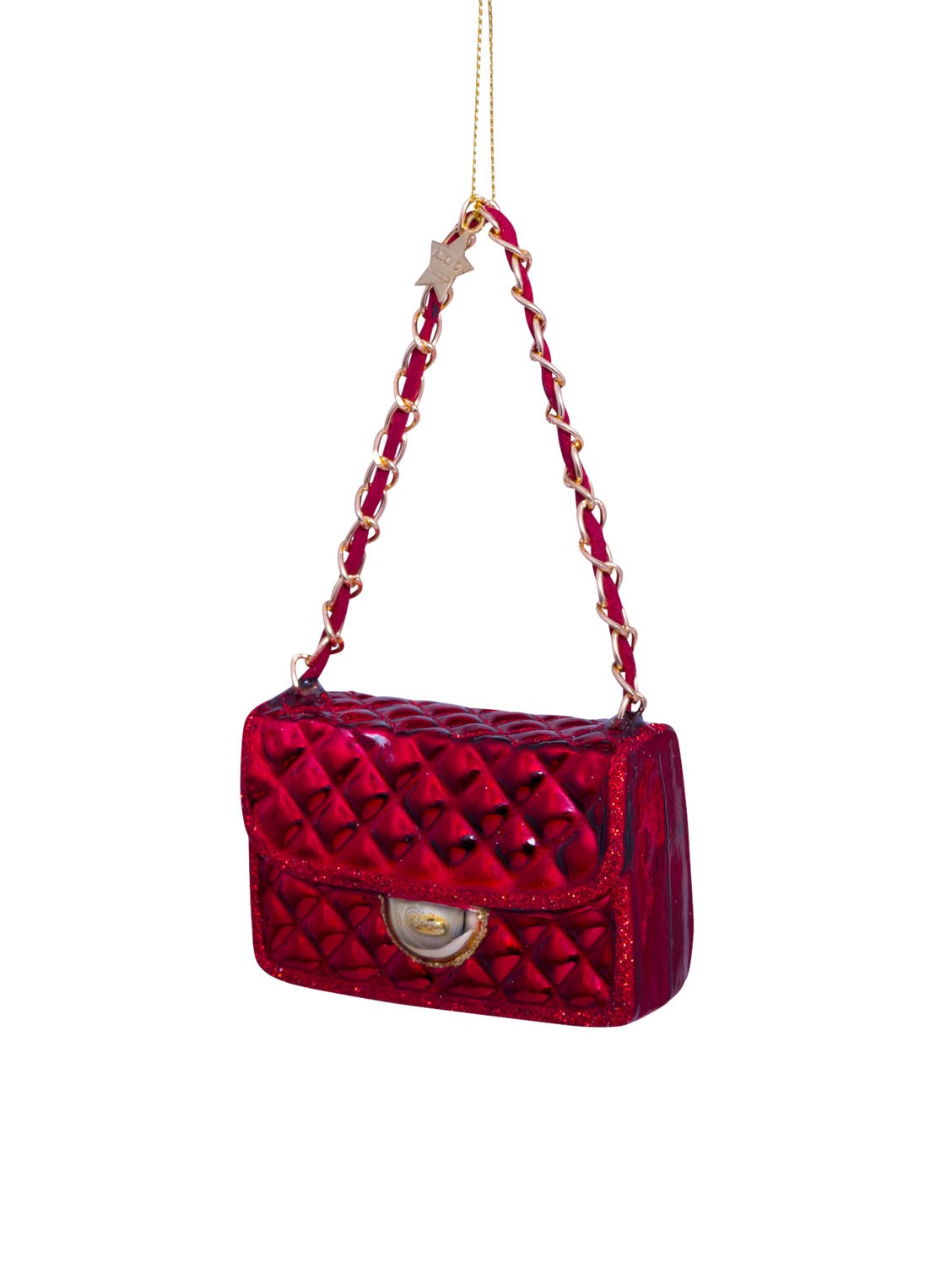 Vondels Tas kersthanger 5,5 cm - detail rood