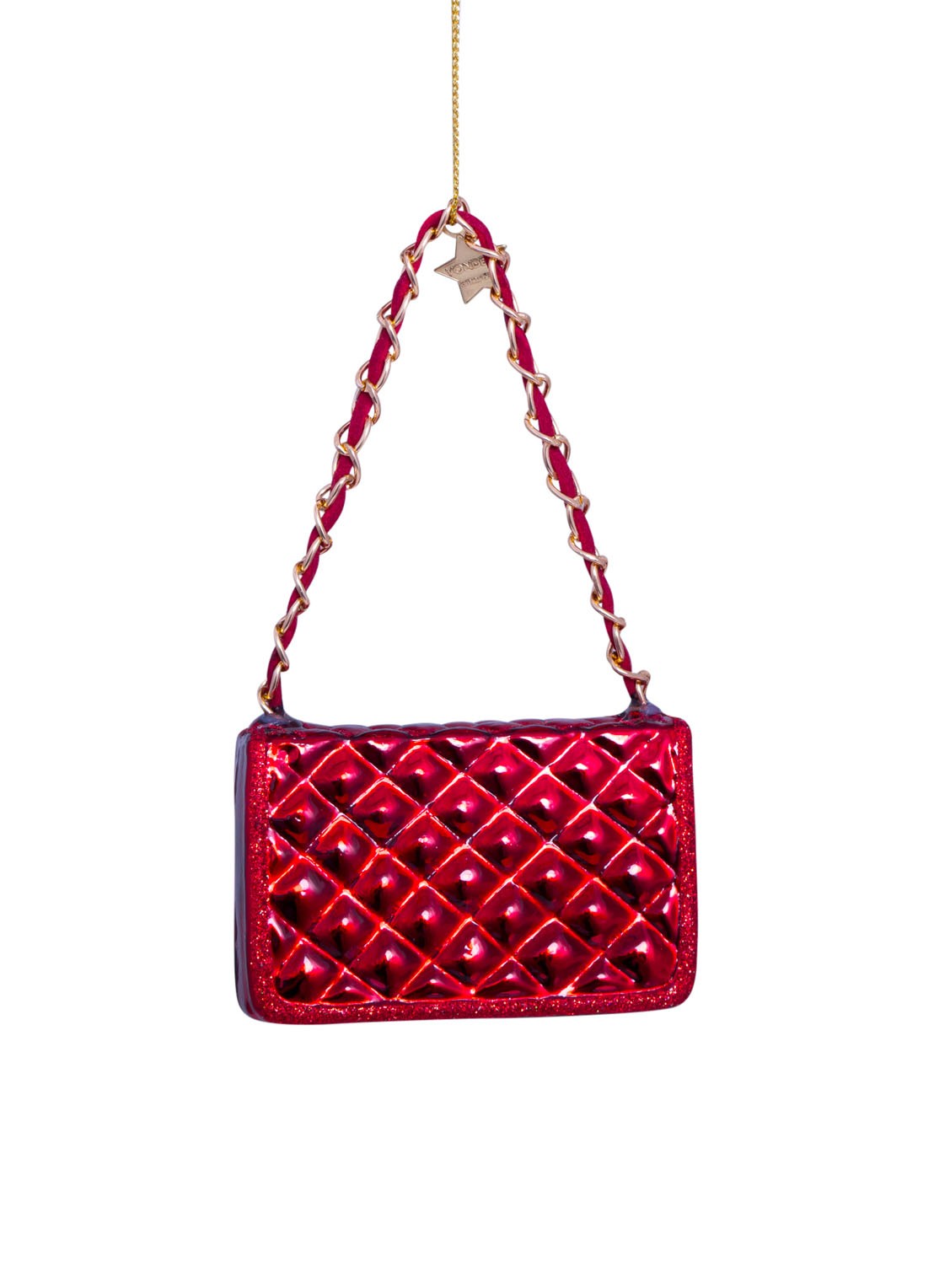 Vondels Tas kersthanger 5,5 cm - detail 3 rood