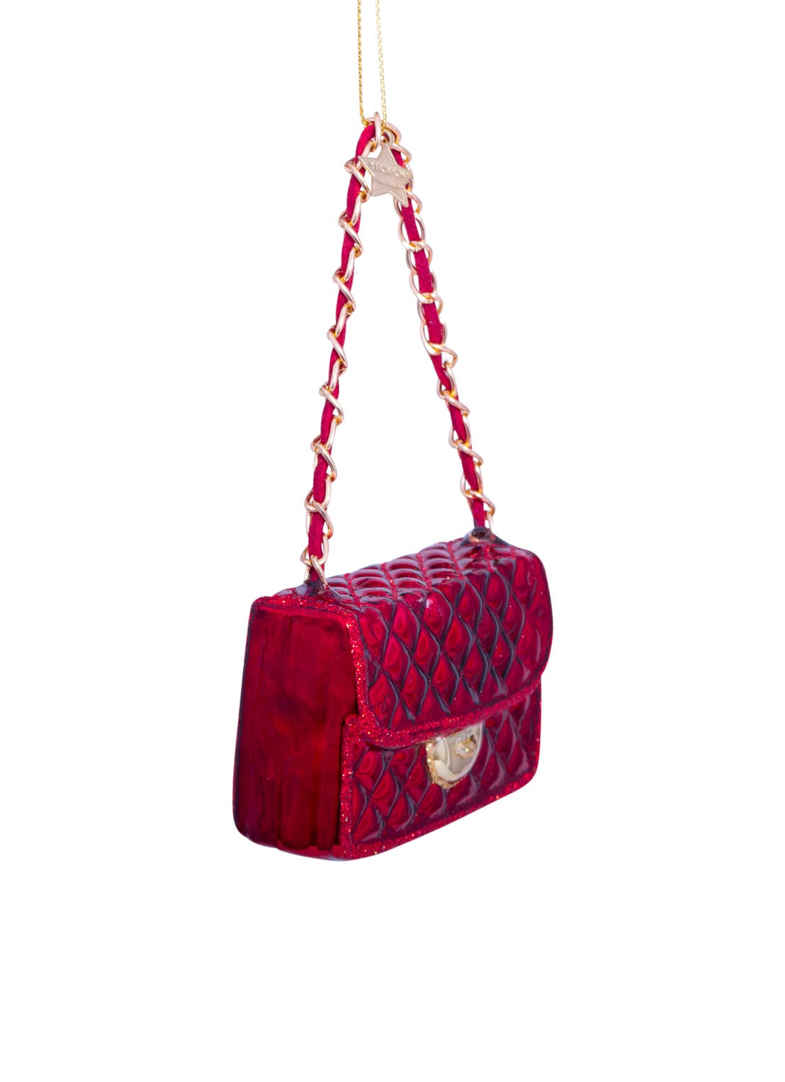 Vondels Tas kersthanger 5,5 cm - detail 4 rood
