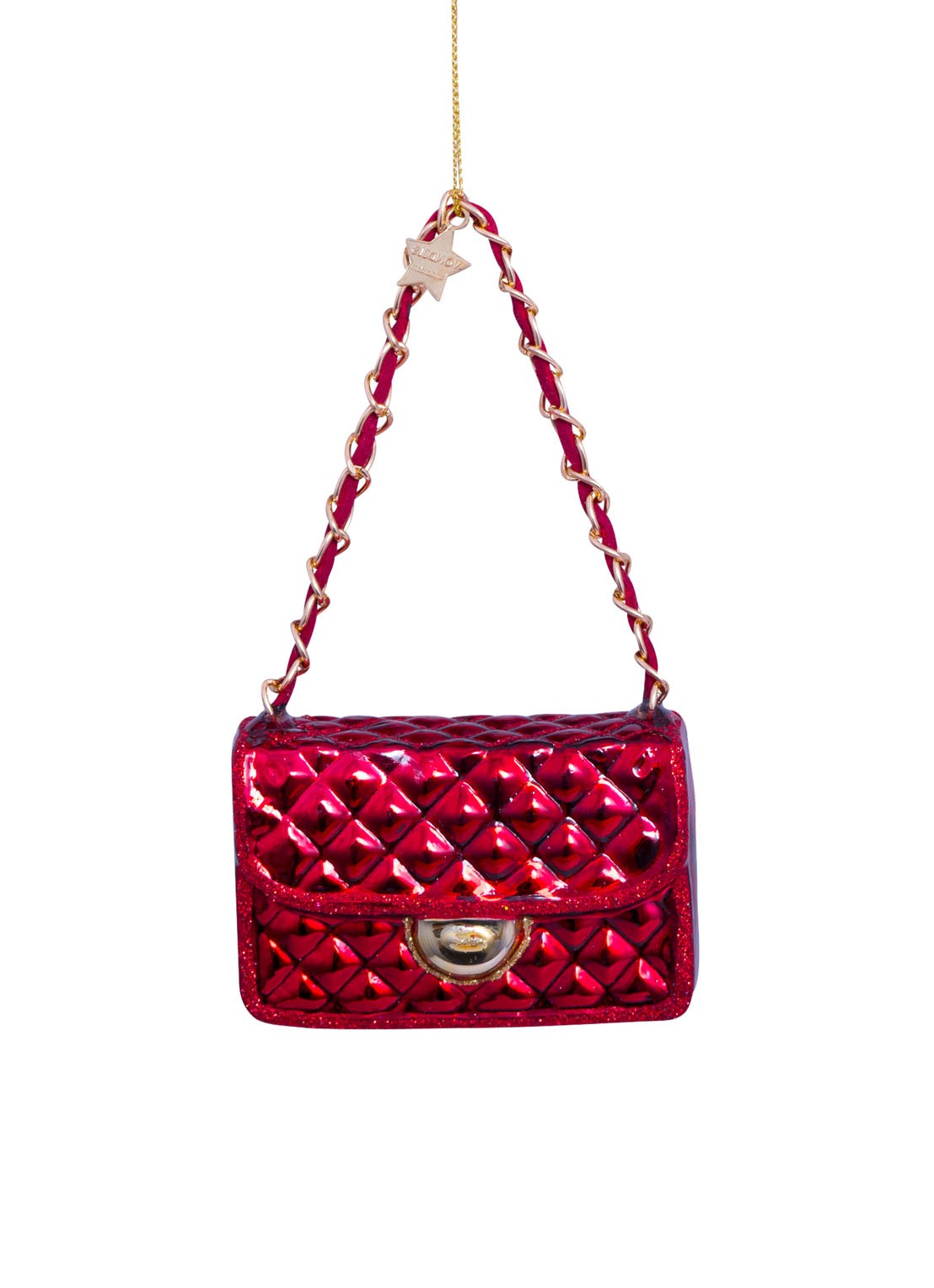 Vondels Tas kersthanger 5,5 cm - voorkant 5 rood