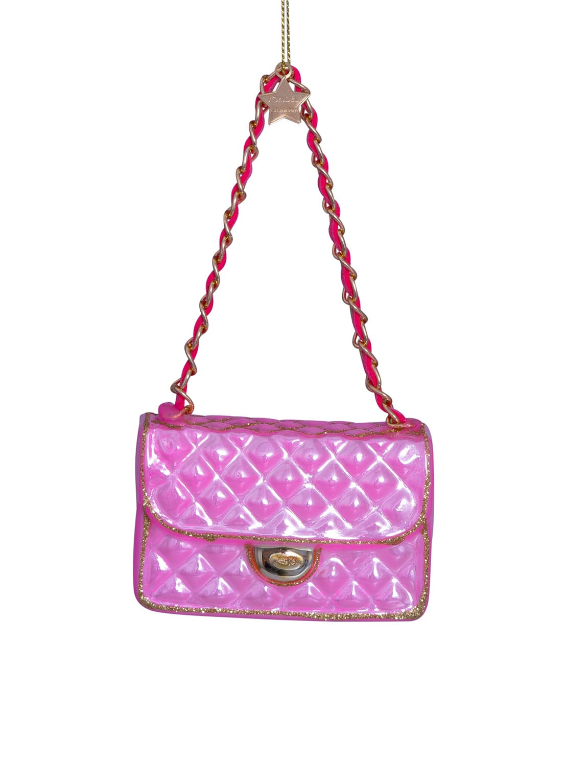 Vondels Tas kersthanger 5,5 cm - detail roze