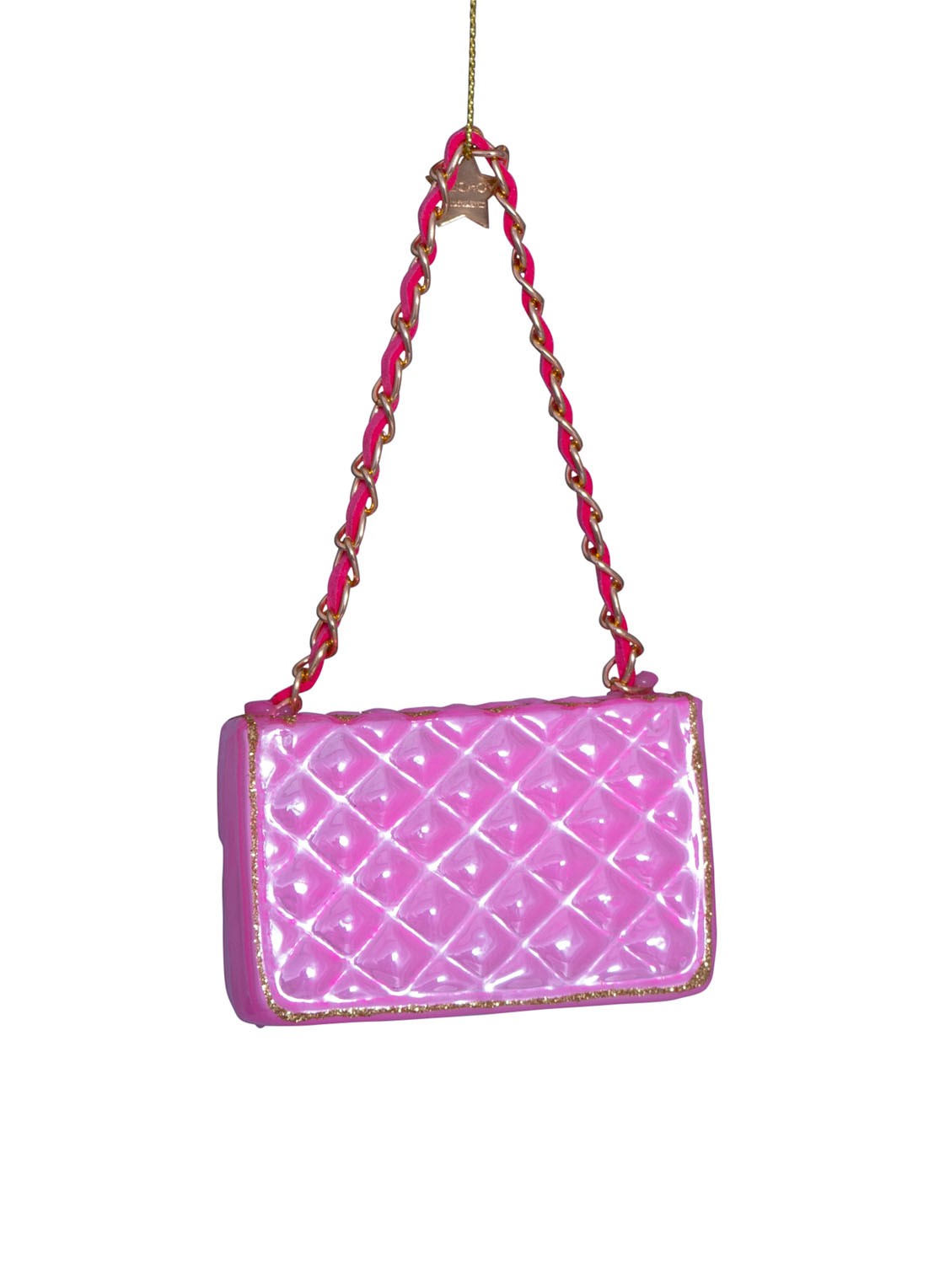 Vondels Tas kersthanger 5,5 cm - detail 2 roze