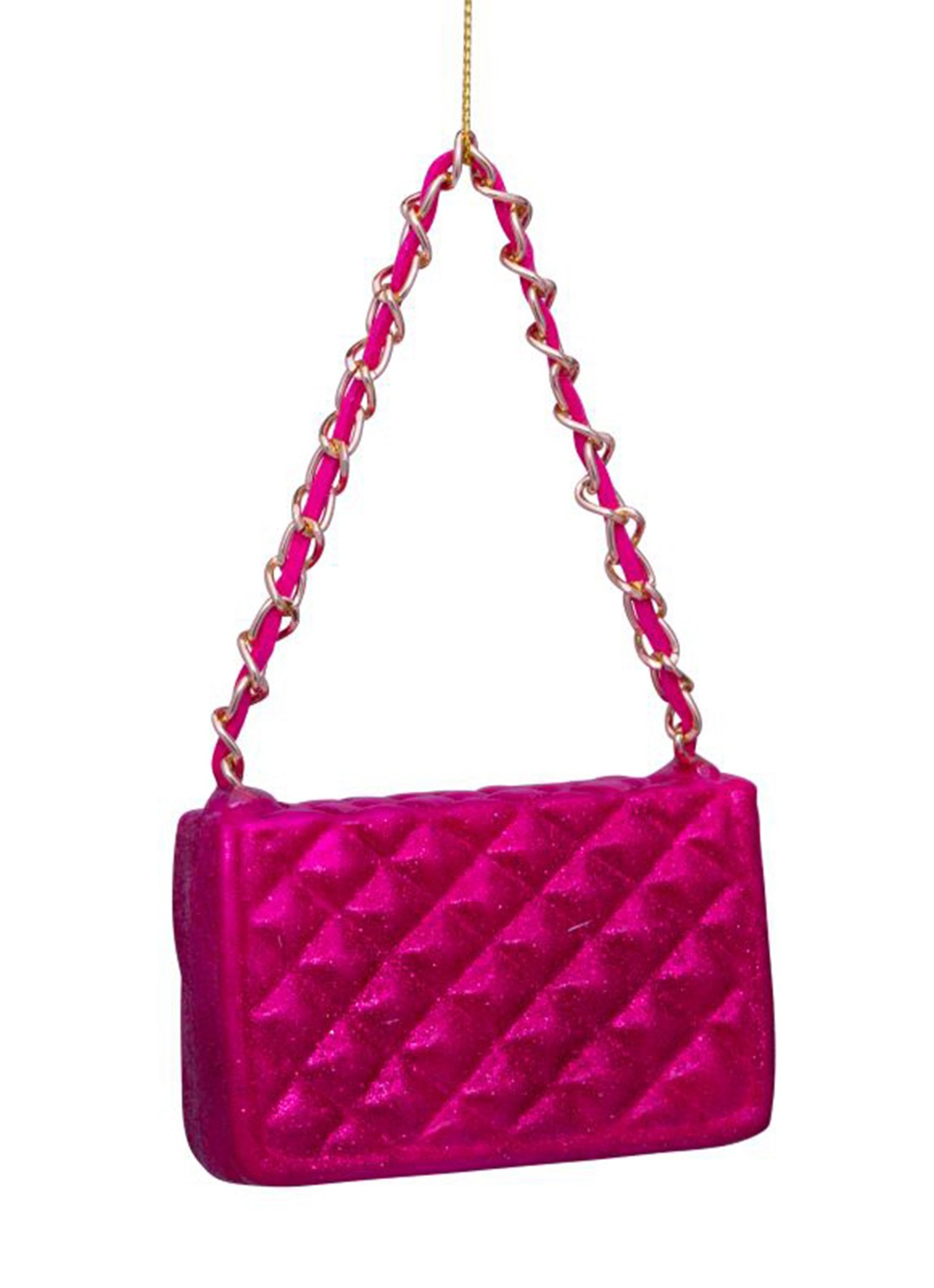 Vondels Tas kersthanger 5,5 cm - achterkant 2 roze