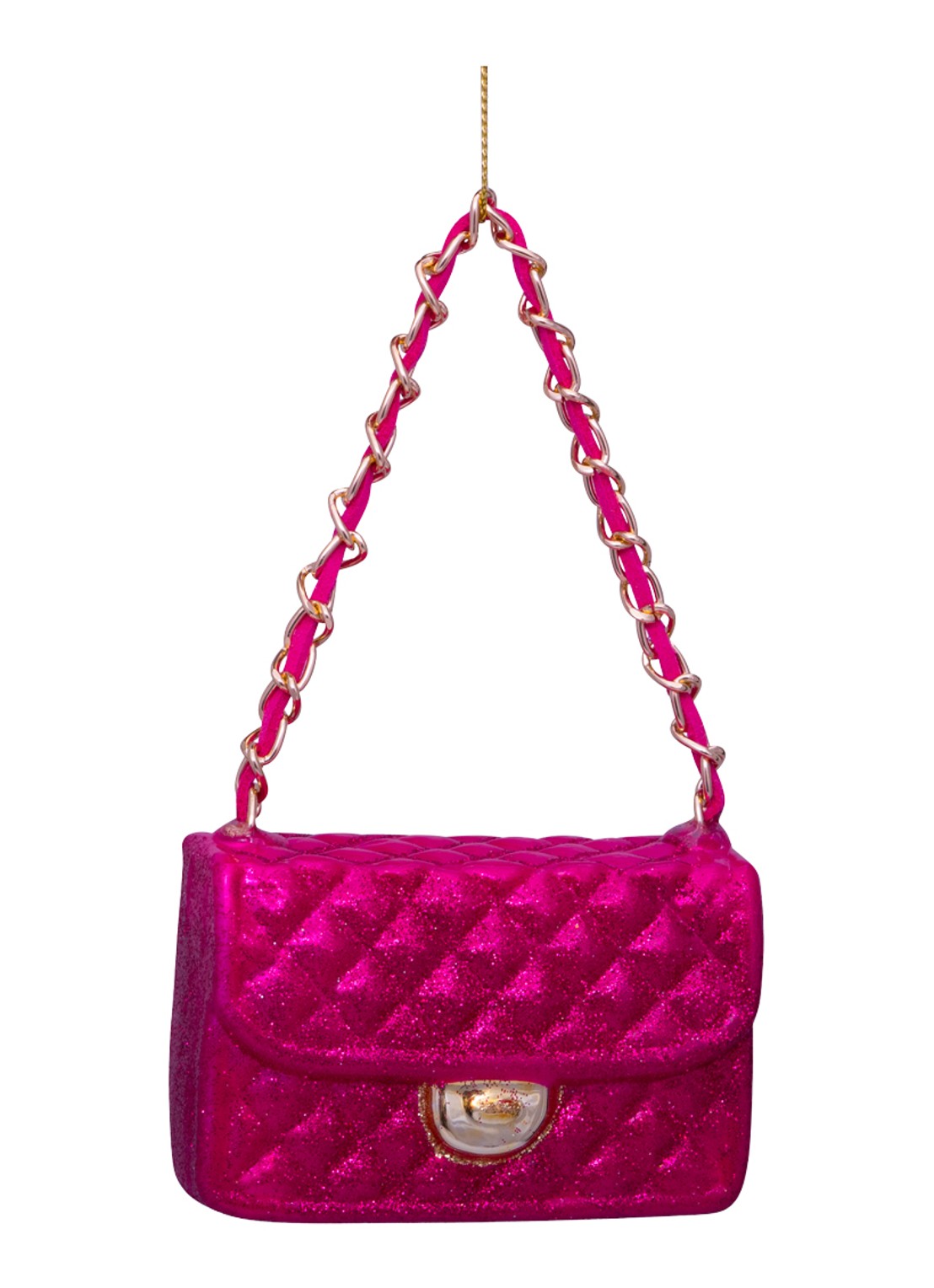 Vondels Tas kersthanger 5,5 cm - voorkant 3 roze