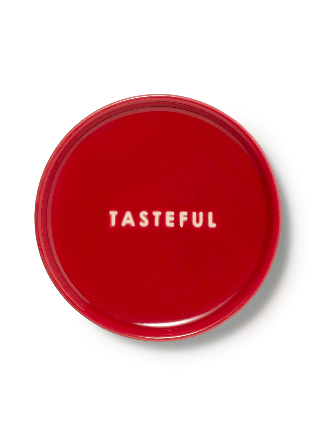 Vondels Tasteful gebaksbordje 8,5 cm - voorkant rood