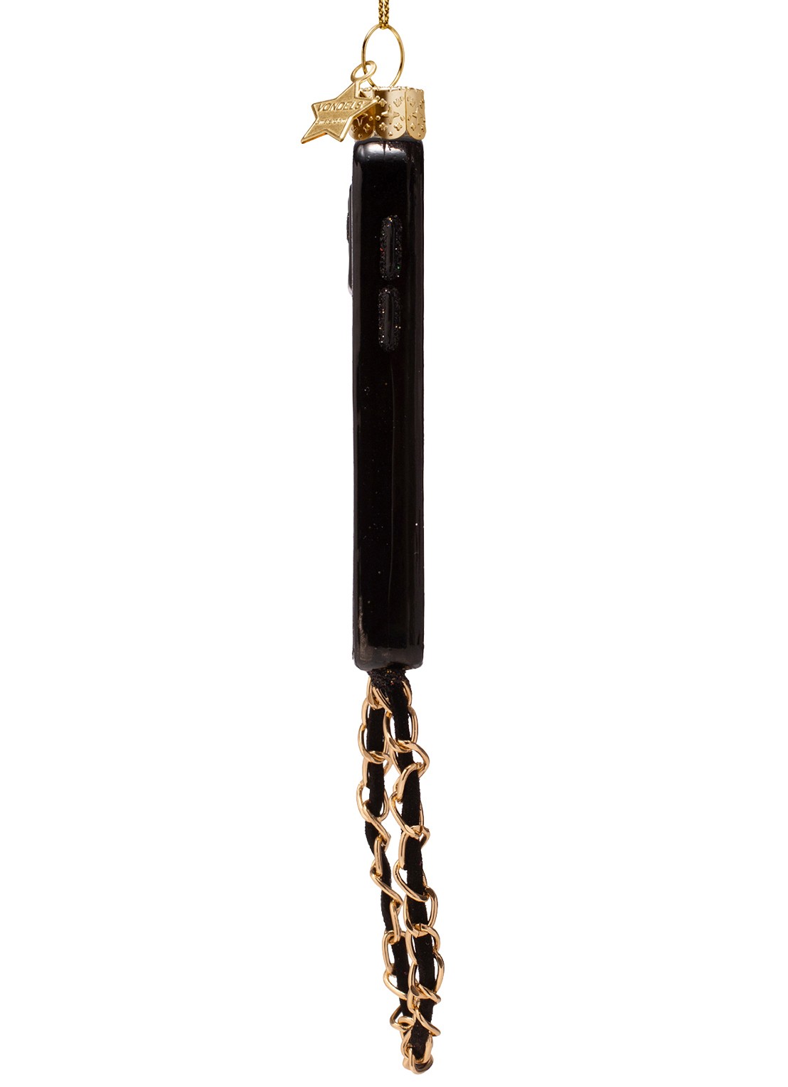 Vondels Telefoon met ketting kersthanger 11 cm - achterkant 3 goud