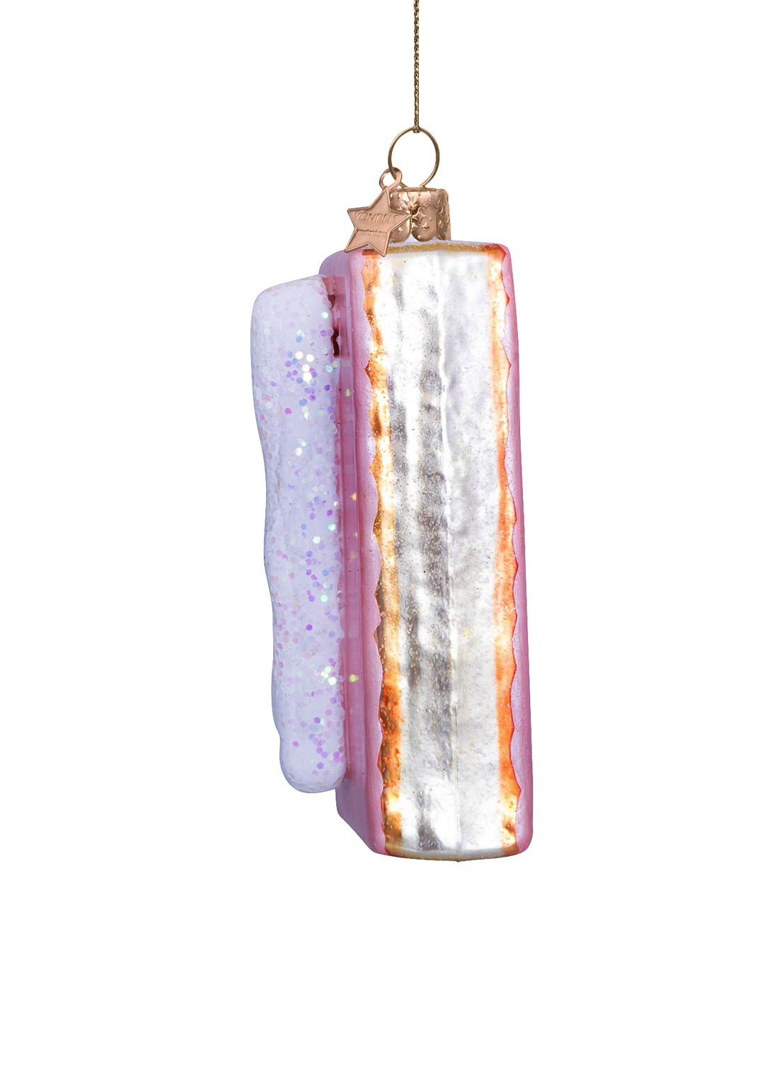 Vondels Tompouce kersthanger 10 cm - detail 4 multicolor