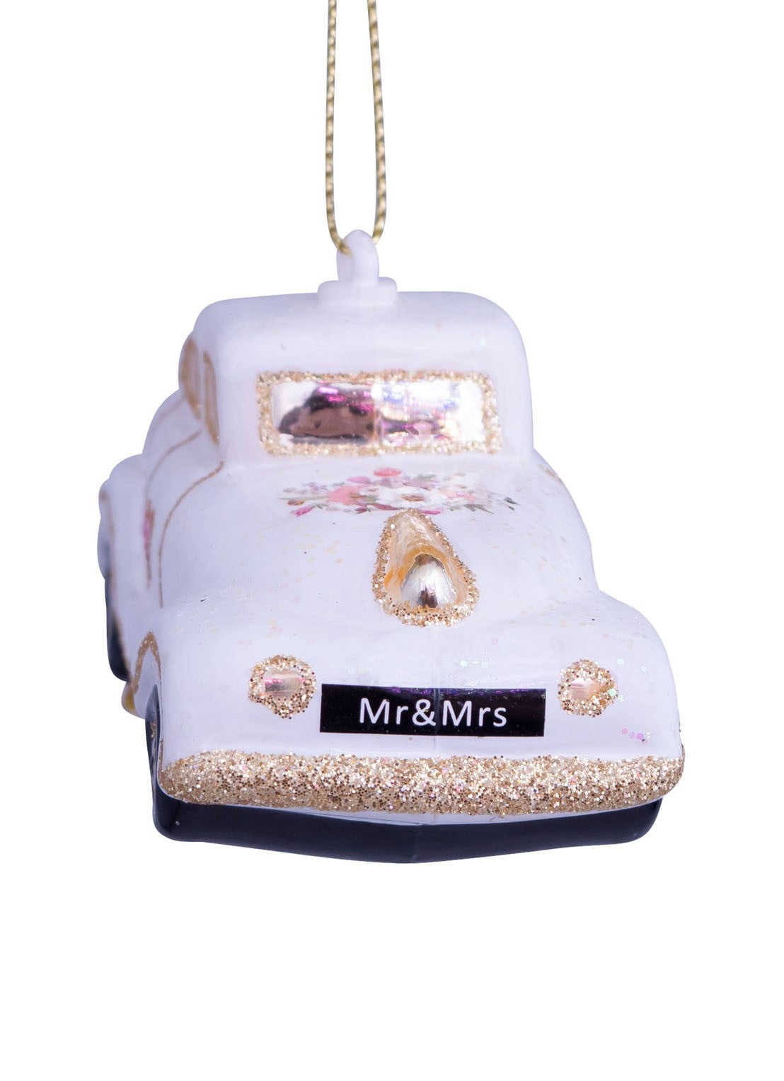 Vondels Trouwauto Just Married kersthanger 4,5 cm - detail 3 multicolor