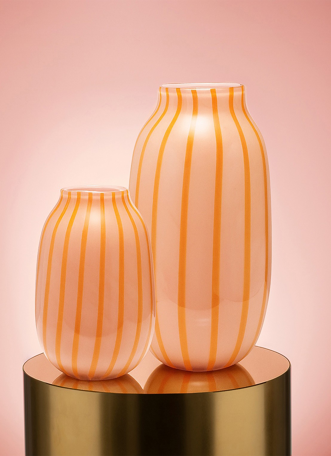 Vondels Vaas 38 cm - voorkant 2 oranje