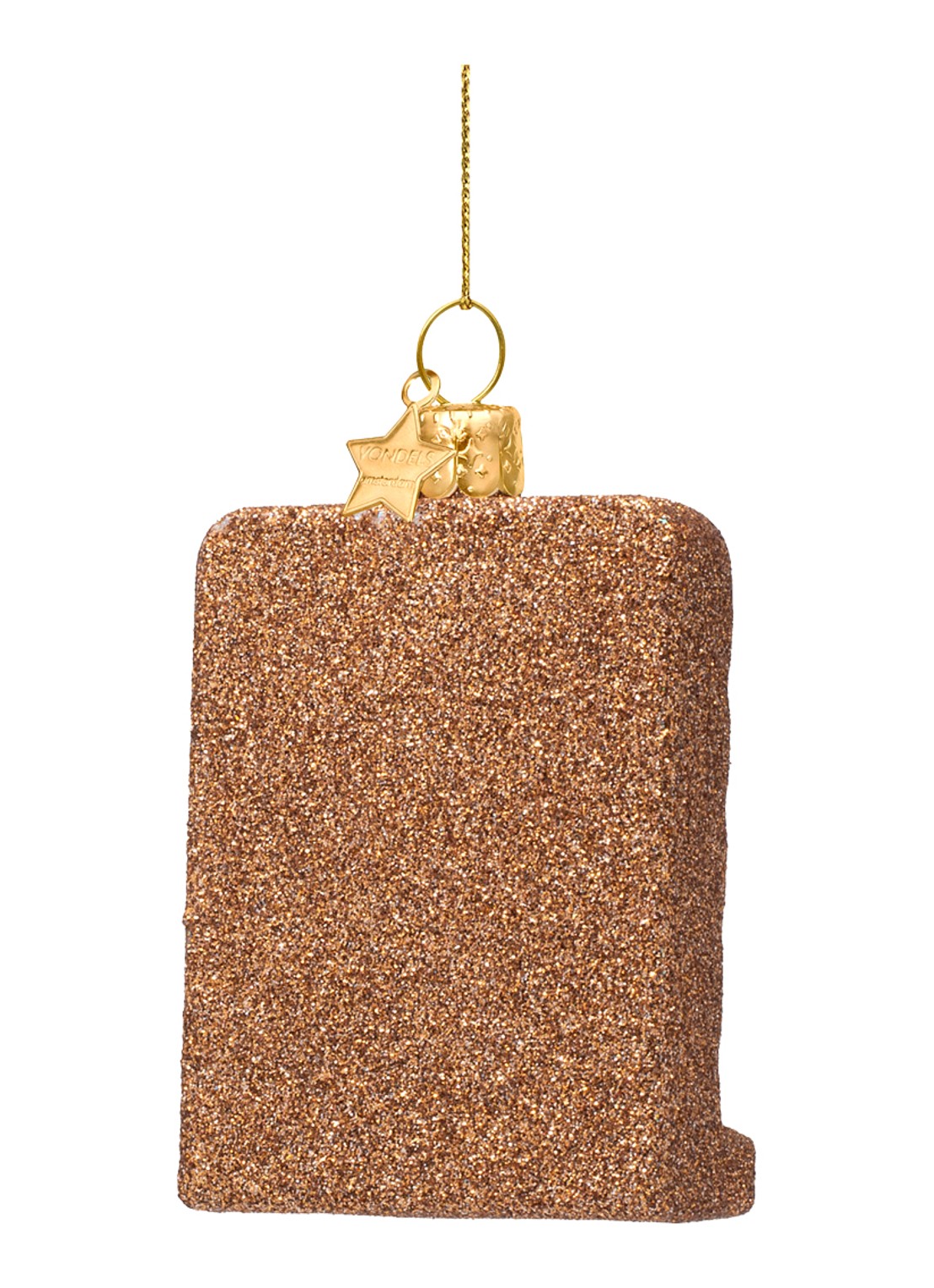 Vondels Vanity Spiegel kersthanger 8,5 cm - achterkant 3 goud