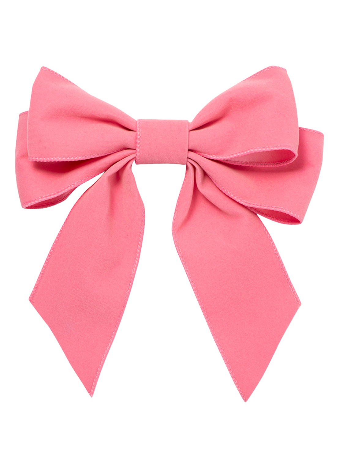 Vondels Velvet bow with clip set of 2 pink 20cm - voorkant lichtroze