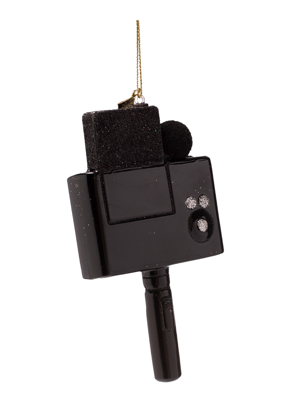 Vondels Vlog Camera kersthanger 13,5 cm - achterkant 3 zwart