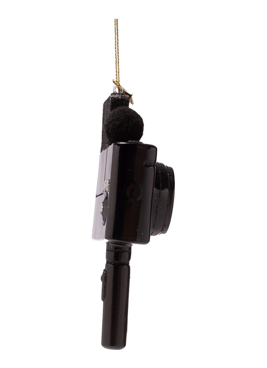 Vondels Vlog Camera kersthanger 13,5 cm - detail 4 zwart