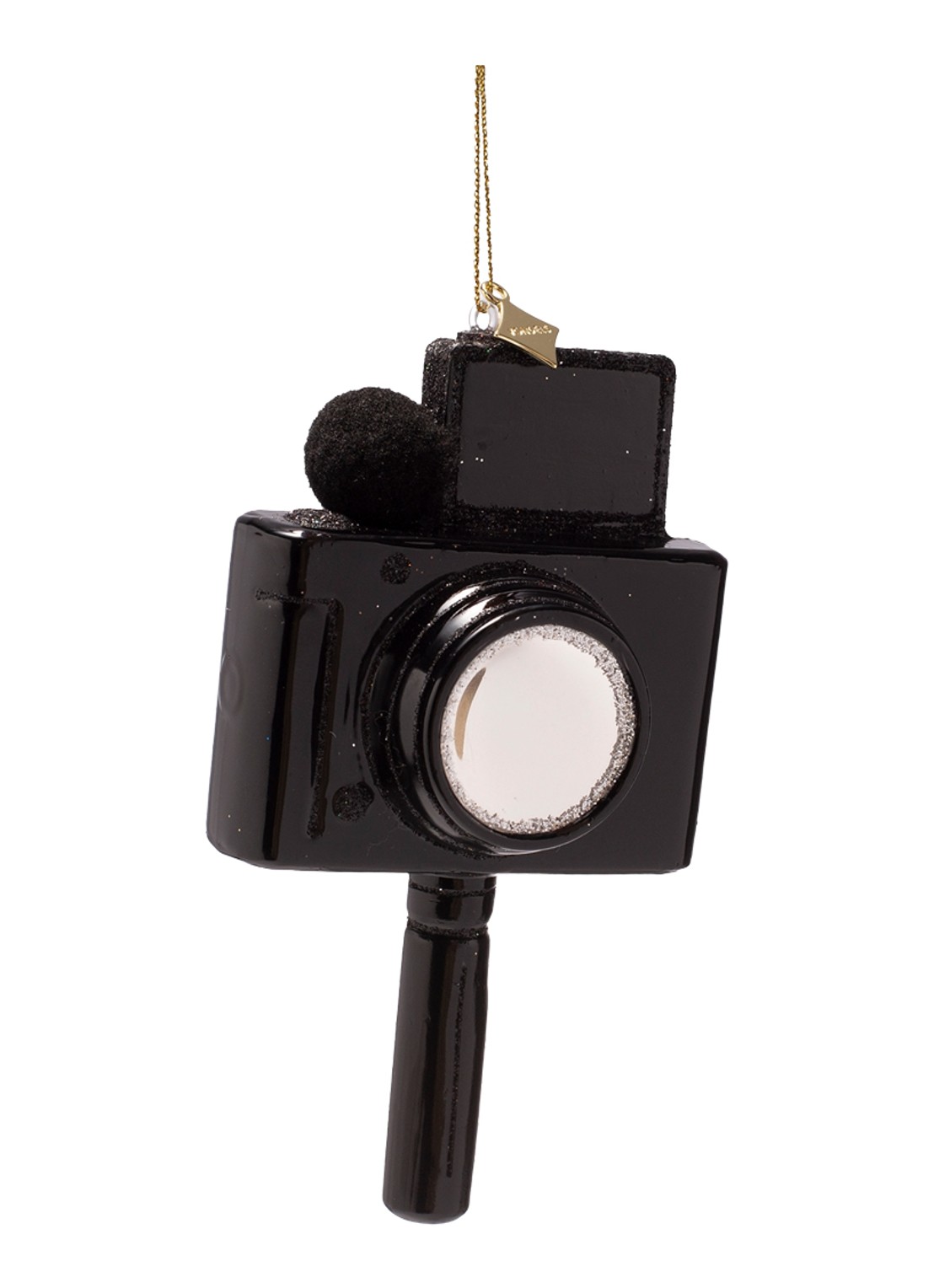 Vondels Vlog Camera kersthanger 13,5 cm - voorkant zwart