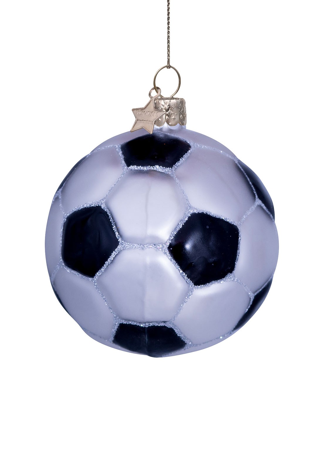 Vondels Voetbal kersthanger 7 cm - detail 2 wit